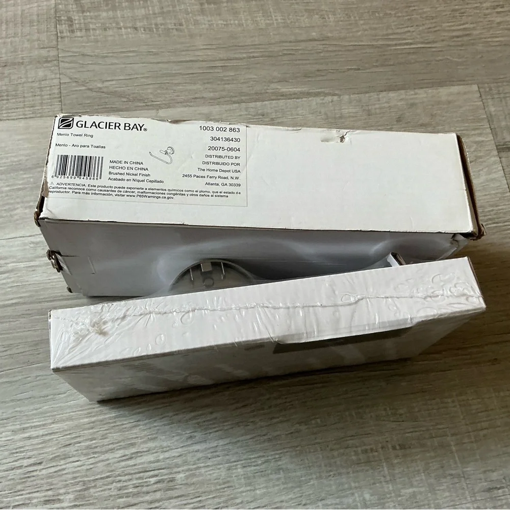 Glacier Bay Menlo Towel Ring Brushed Nickel – New Sealed